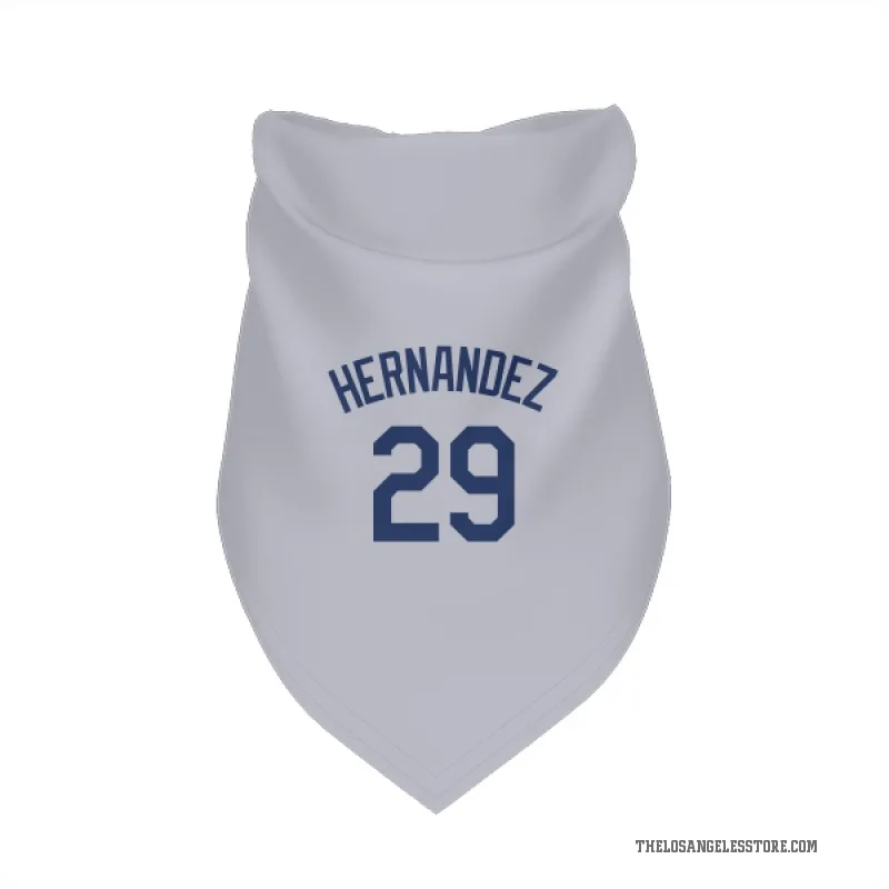 Jonathan Hernandez  Gray Los Angeles Dodgers  Cat & Dog Pet Bandana