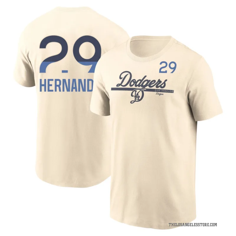 Jonathan Hernandez Men's Cream Los Angeles Dodgers 2024 City Connect Speed T-Shirt