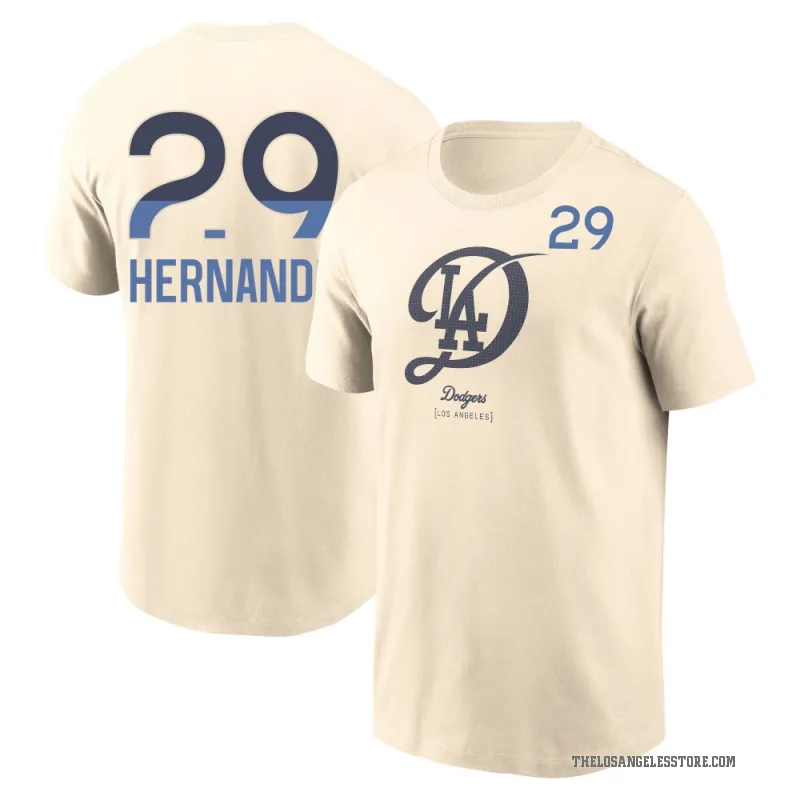 Jonathan Hernandez Men's Cream Los Angeles Dodgers 2024 City Connect T-Shirt