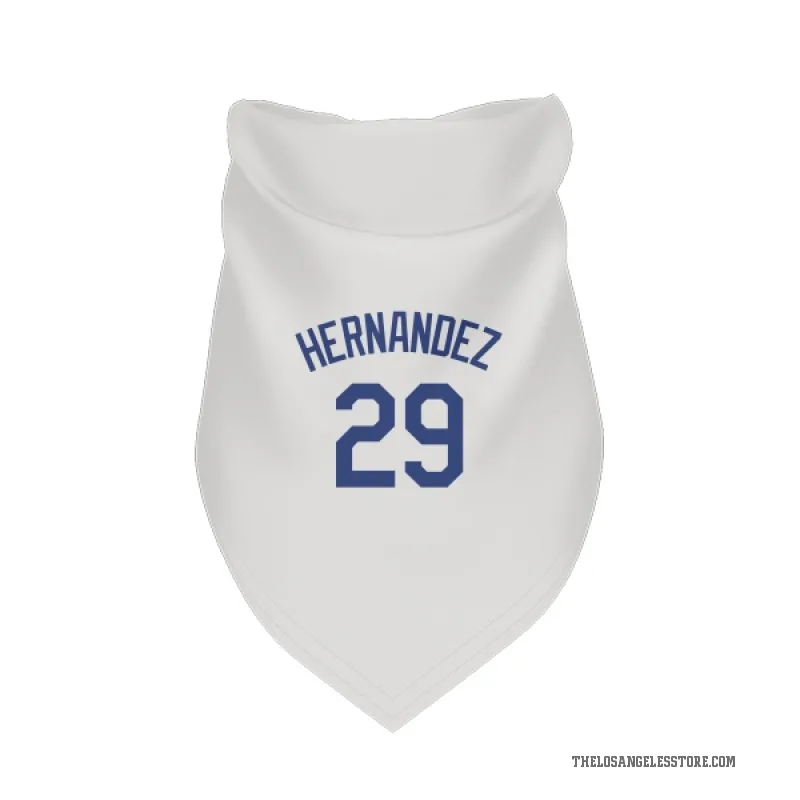 Jonathan Hernandez  White Los Angeles Dodgers  Cat & Dog Pet Bandana