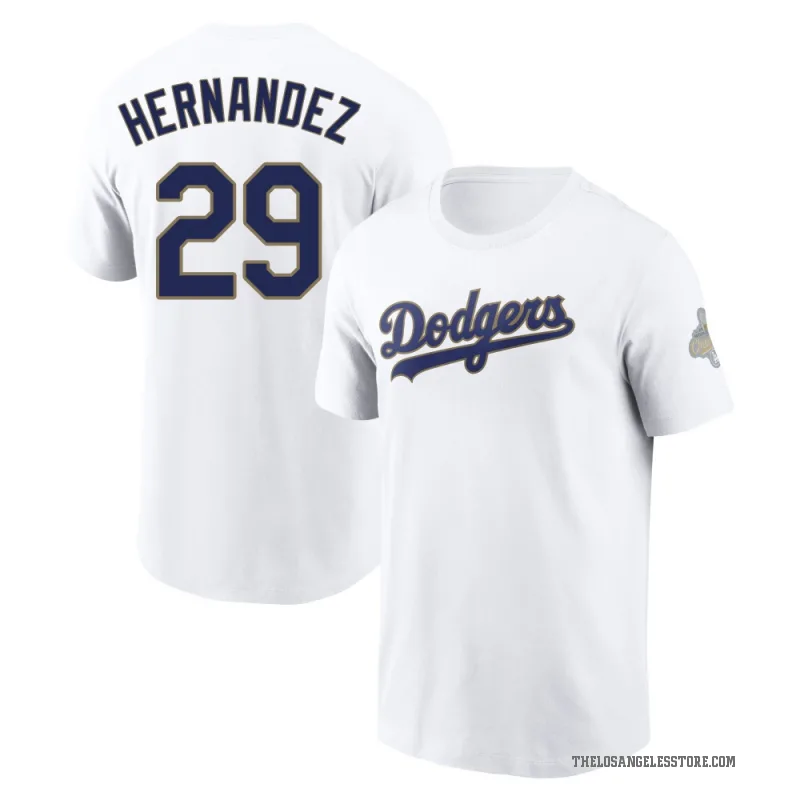Jonathan Hernandez Youth Gold Los Angeles Dodgers White 2026 Collection T-Shirt