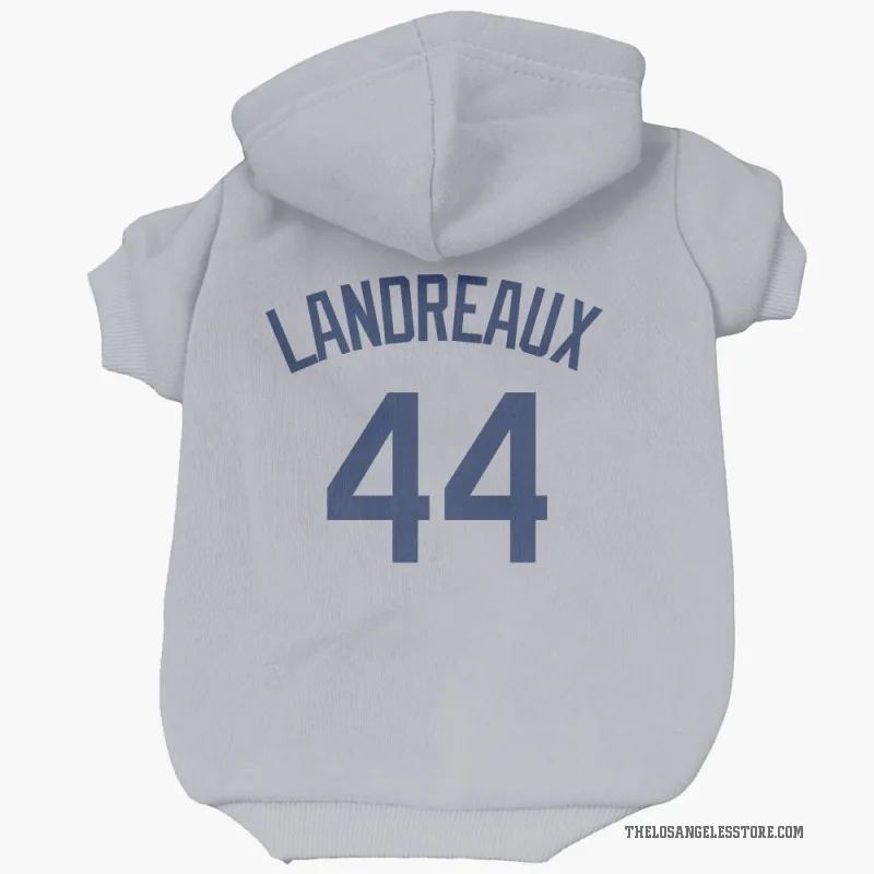 Ken Landreaux  Gray Los Angeles Dodgers  Cat & Dog Pet Hoodie