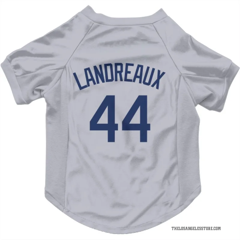Ken Landreaux  Gray Los Angeles Dodgers  Cat & Dog Pet Jersey