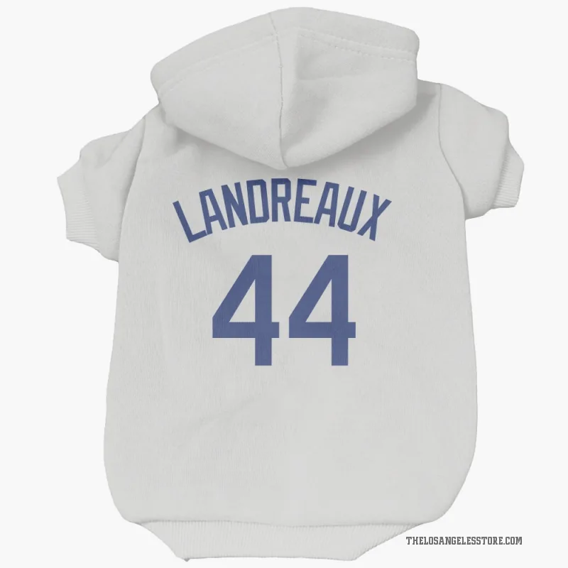 Ken Landreaux  White Los Angeles Dodgers  Cat & Dog Pet Hoodie