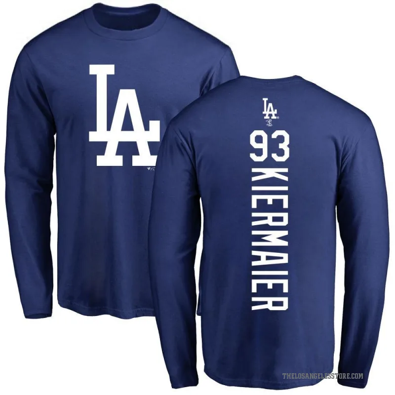 Kevin Kiermaier Men's Royal Los Angeles Dodgers Backer Long Sleeve T-Shirt -