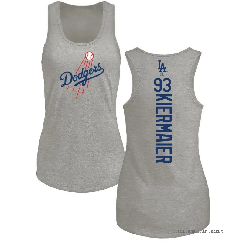 Kevin Kiermaier Women's Ash Los Angeles Dodgers Backer Tank Top -