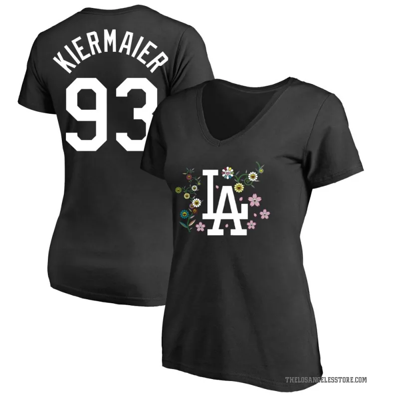 Kevin Kiermaier Women's Black Los Angeles Dodgers Takashi Murakami V-Neck T-Shirt