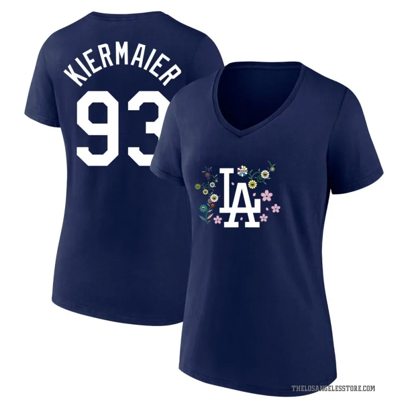 Kevin Kiermaier Women's Navy Los Angeles Dodgers Takashi Murakami V-Neck T-Shirt