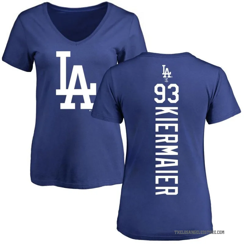 Kevin Kiermaier Women's Royal Los Angeles Dodgers Backer Slim Fit T-Shirt -