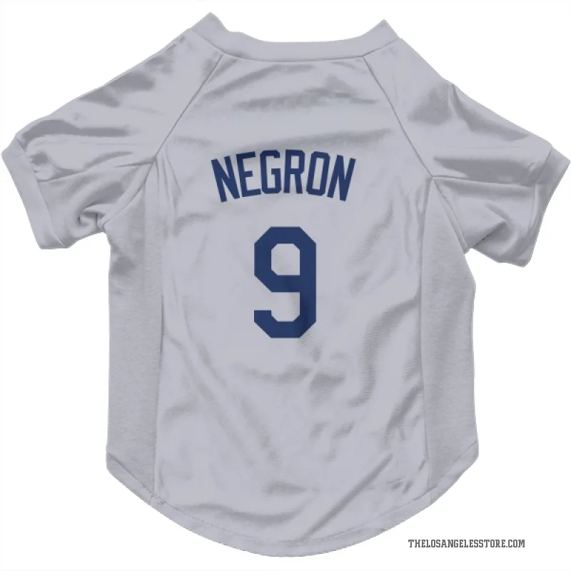 Kristopher Negron  Gray Los Angeles Dodgers  Cat & Dog Pet Jersey
