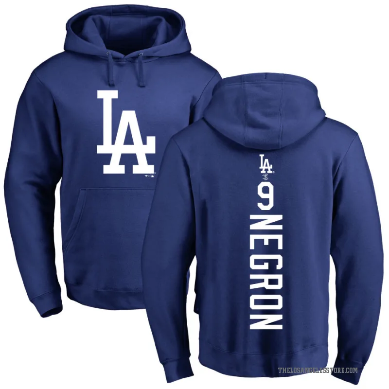Kristopher Negron Men's Royal Los Angeles Dodgers Backer Pullover Hoodie
