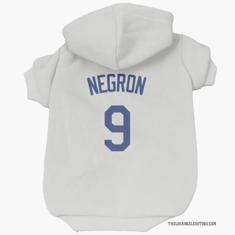 Kristopher Negron  White Los Angeles Dodgers  Cat & Dog Pet Hoodie