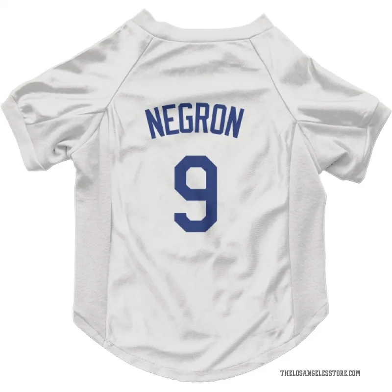 Kristopher Negron  White Los Angeles Dodgers  Cat & Dog Pet Jersey