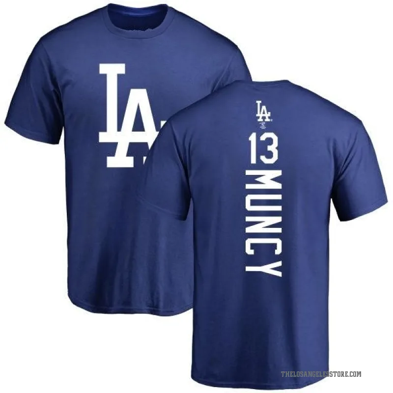 Max Muncy Men's Royal Los Angeles Dodgers Backer T-Shirt -