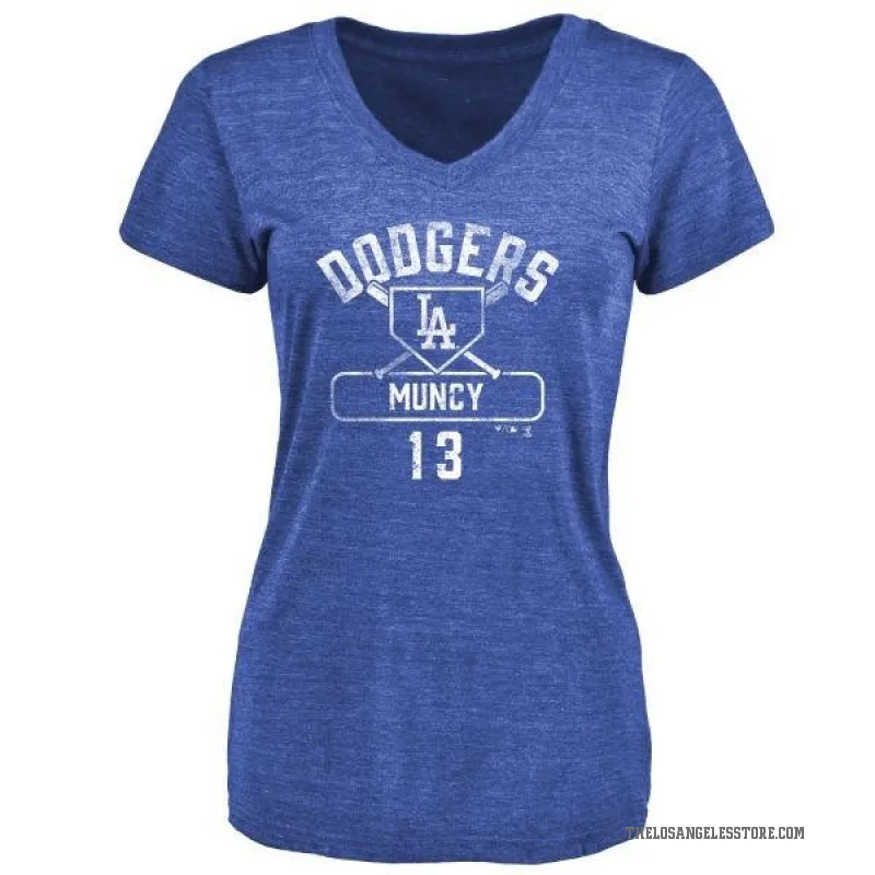 Max Muncy Women's Royal Los Angeles Dodgers Base Runner T-Shirt -