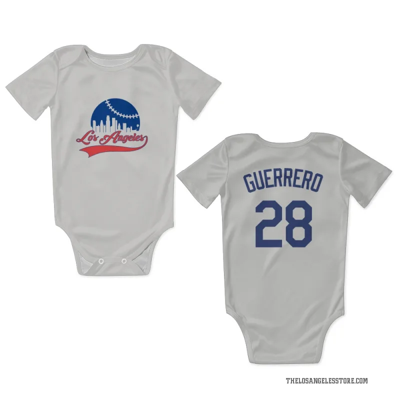 Pedro Guerrero  White Los Angeles Dodgers  Newborn & Infant Bodysuit