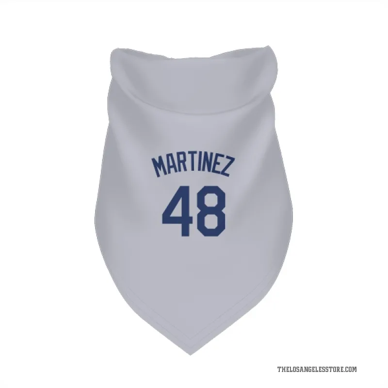 Ramon Martinez  Gray Los Angeles Dodgers  Cat & Dog Pet Bandana