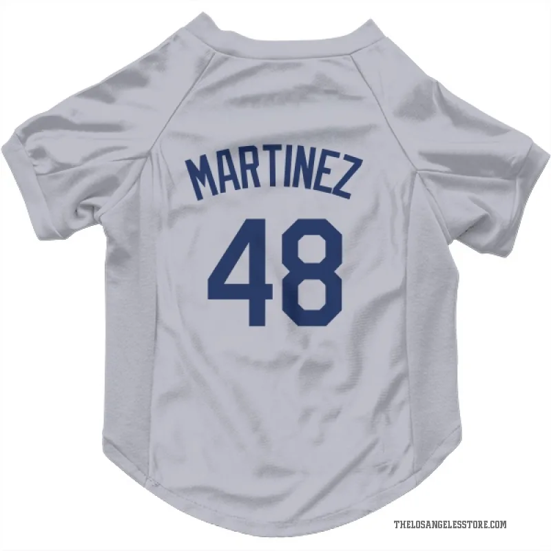 Ramon Martinez  Gray Los Angeles Dodgers  Cat & Dog Pet Jersey