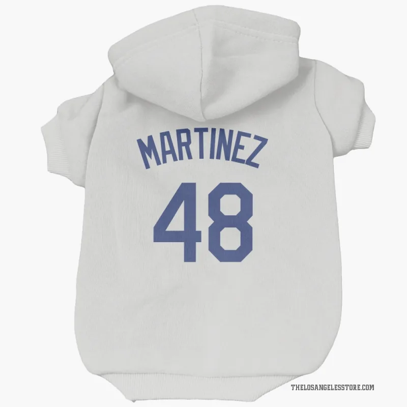 Ramon Martinez  White Los Angeles Dodgers  Cat & Dog Pet Hoodie
