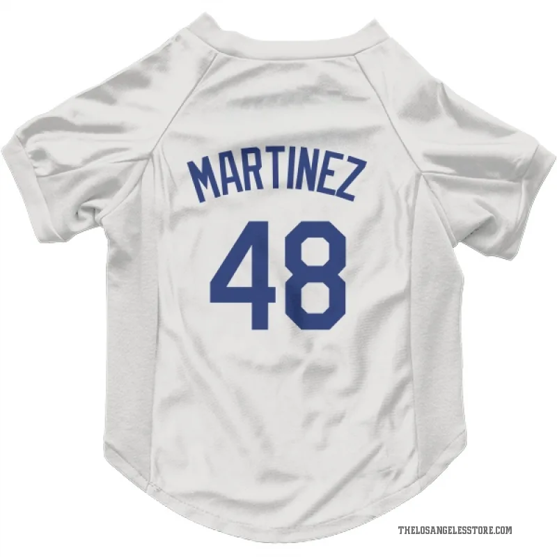 Ramon Martinez  White Los Angeles Dodgers  Cat & Dog Pet Jersey