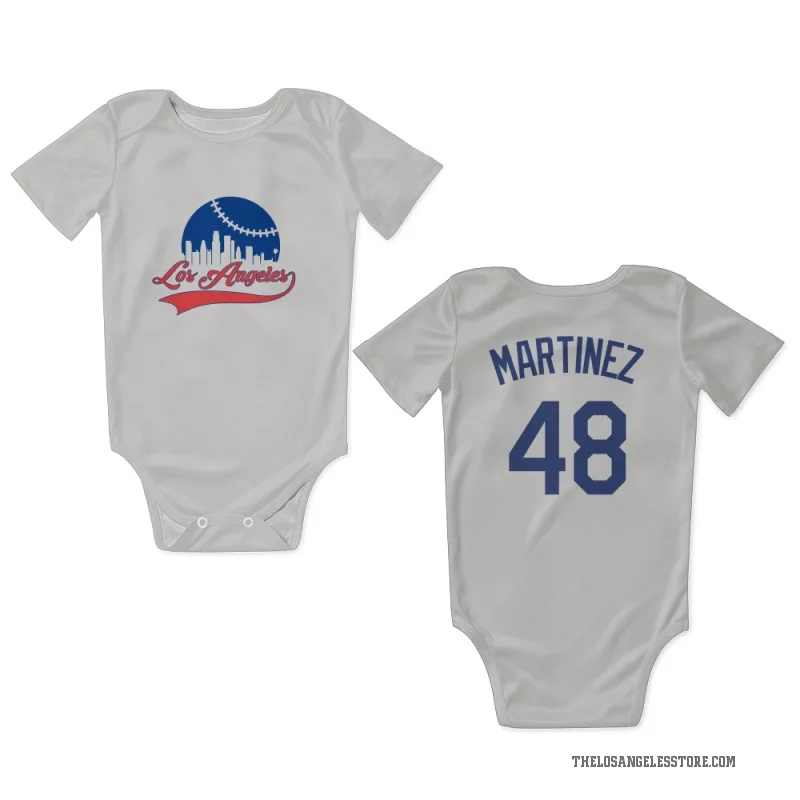 Ramon Martinez  White Los Angeles Dodgers  Newborn & Infant Bodysuit
