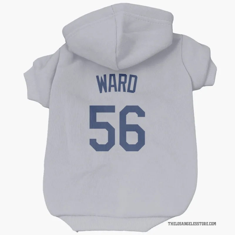 Ryan Ward Gray Los Angeles Dodgers Cat & Dog Pet Hoodie