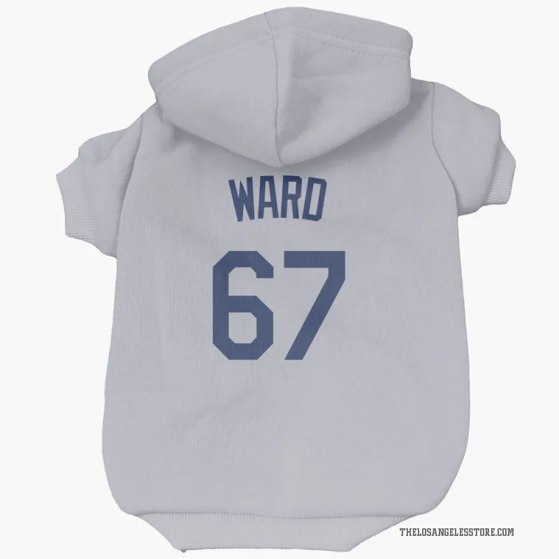 Ryan Ward  Gray Los Angeles Dodgers  Cat & Dog Pet Hoodie