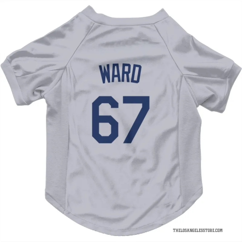 Ryan Ward  Gray Los Angeles Dodgers  Cat & Dog Pet Jersey
