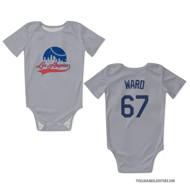 Ryan Ward  Gray Los Angeles Dodgers  Newborn & Infant Bodysuit