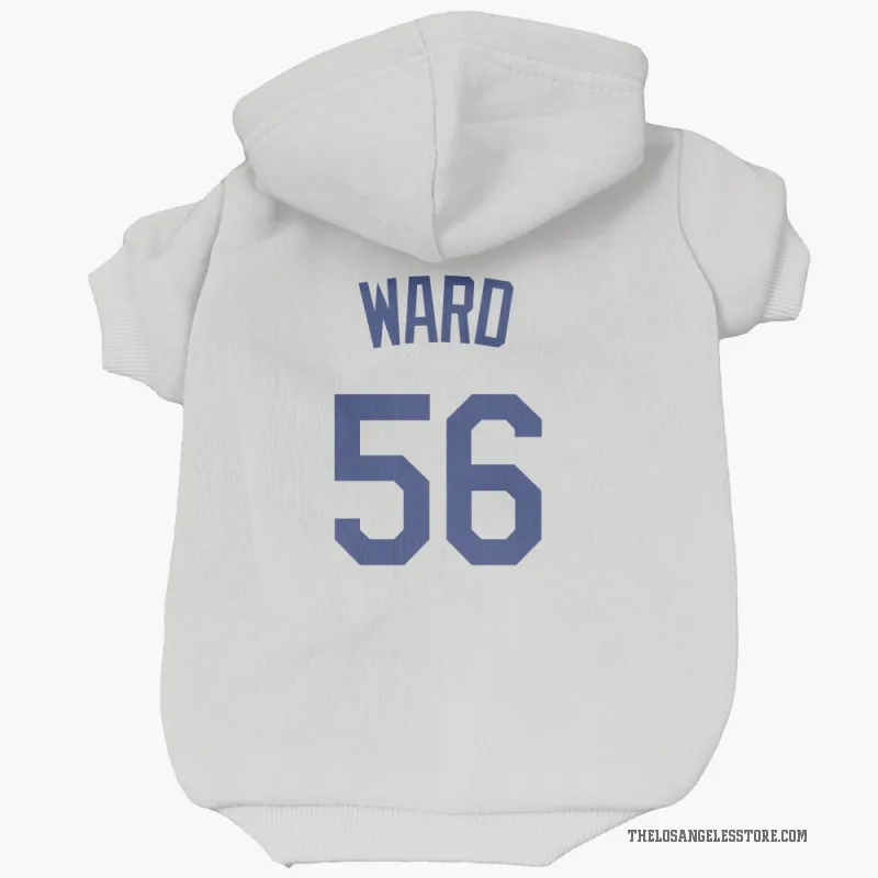 Ryan Ward White Los Angeles Dodgers Cat & Dog Pet Hoodie