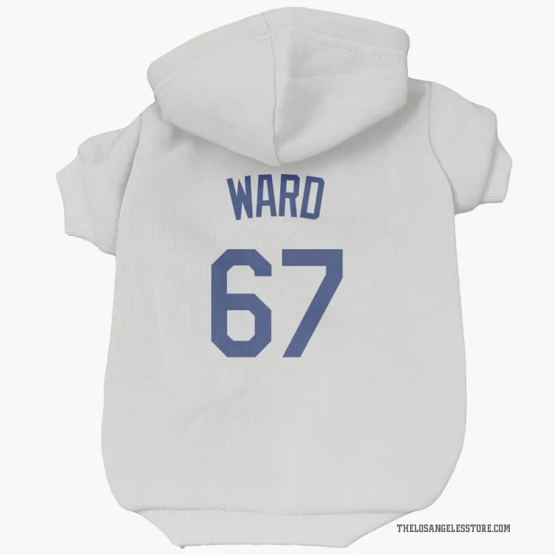 Ryan Ward  White Los Angeles Dodgers  Cat & Dog Pet Hoodie