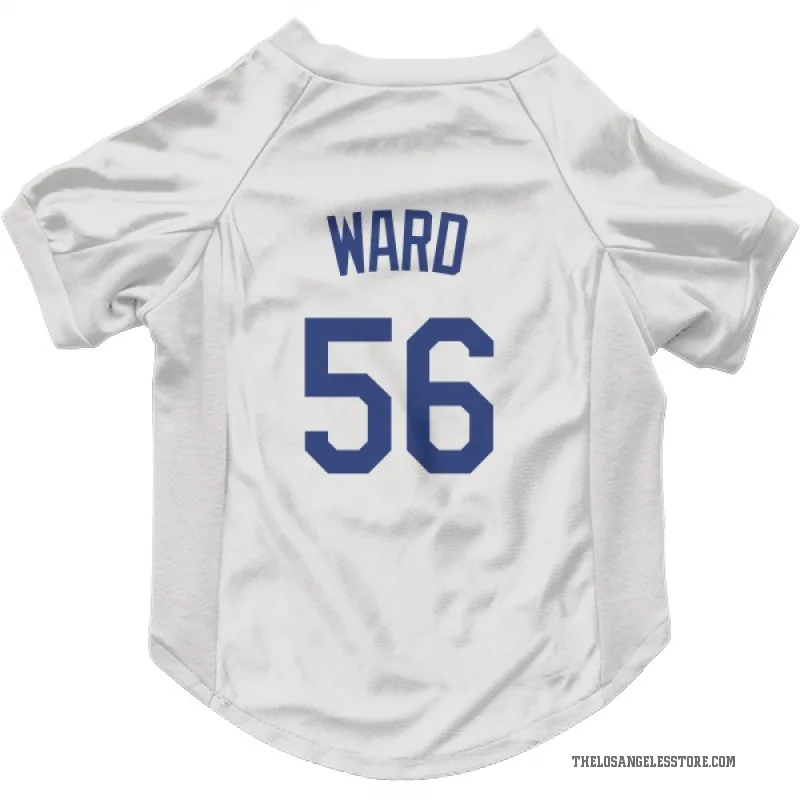 Ryan Ward White Los Angeles Dodgers Cat & Dog Pet Jersey