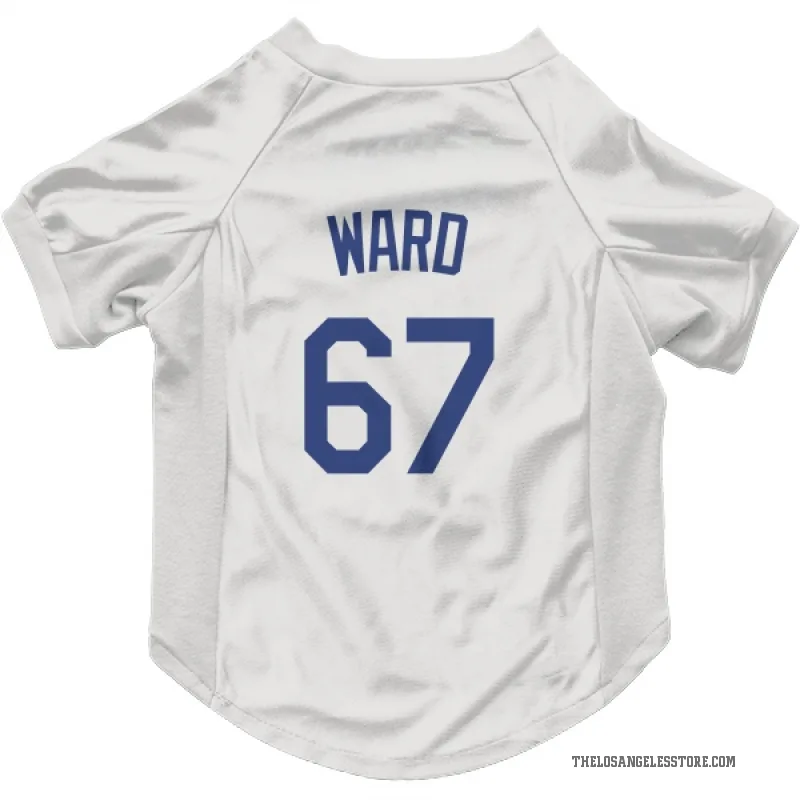 Ryan Ward  White Los Angeles Dodgers  Cat & Dog Pet Jersey