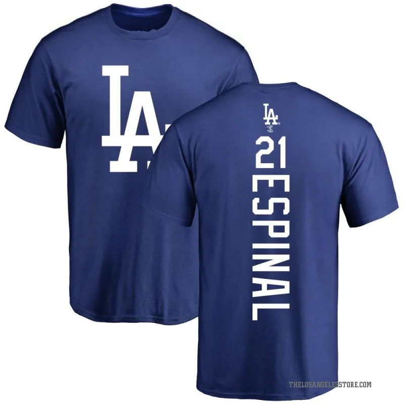 Santiago Espinal Men's Royal Los Angeles Dodgers Backer T-Shirt -