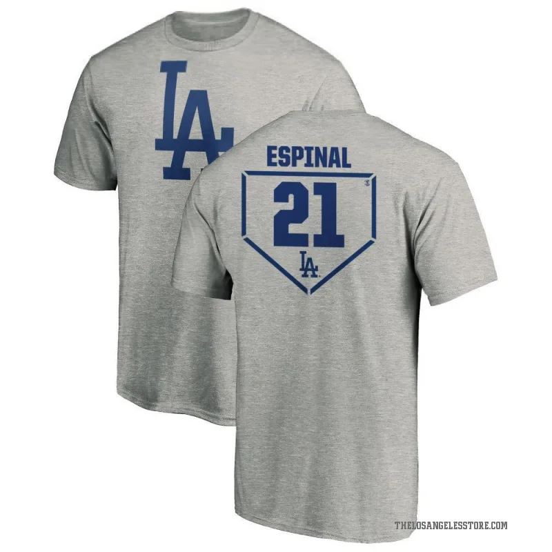 Santiago Espinal Youth Gray Los Angeles Dodgers RBI T-Shirt - Heathered