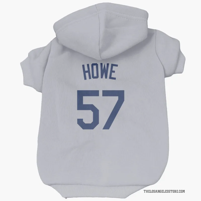 Steve Howe  Gray Los Angeles Dodgers  Cat & Dog Pet Hoodie