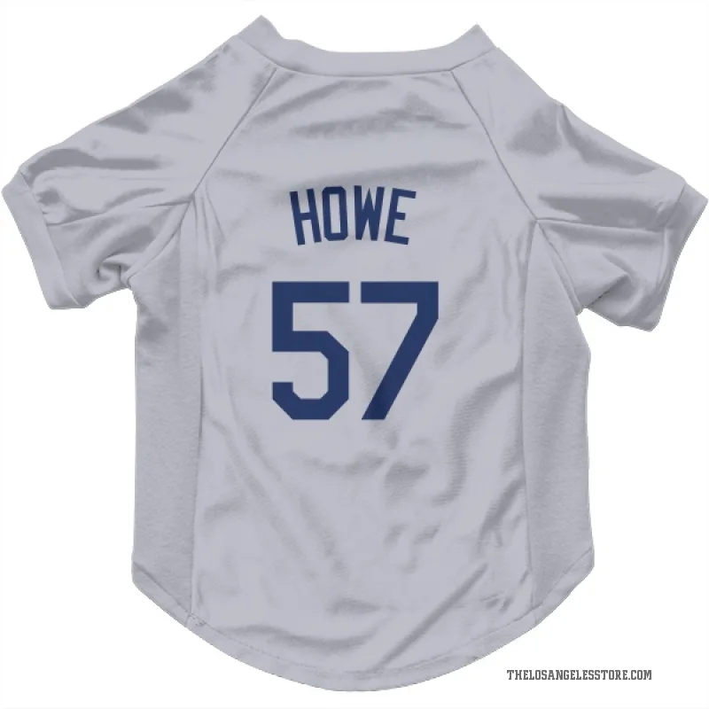 Steve Howe  Gray Los Angeles Dodgers  Cat & Dog Pet Jersey