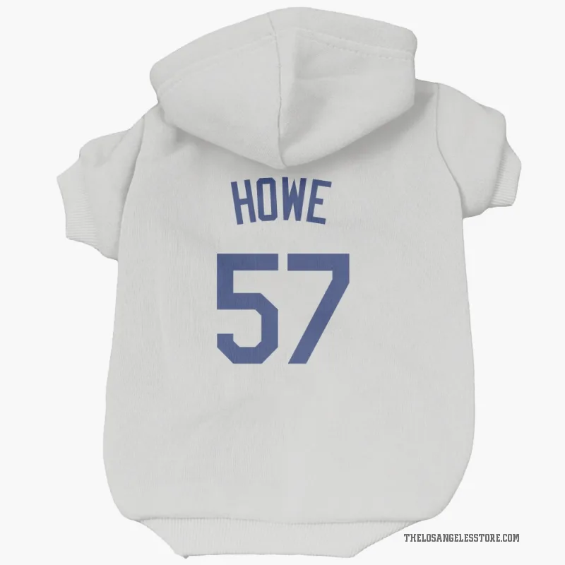 Steve Howe  White Los Angeles Dodgers  Cat & Dog Pet Hoodie
