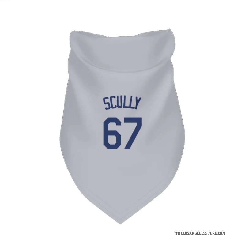 Vin Scully Gray Los Angeles Dodgers Cat & Dog Pet Bandana