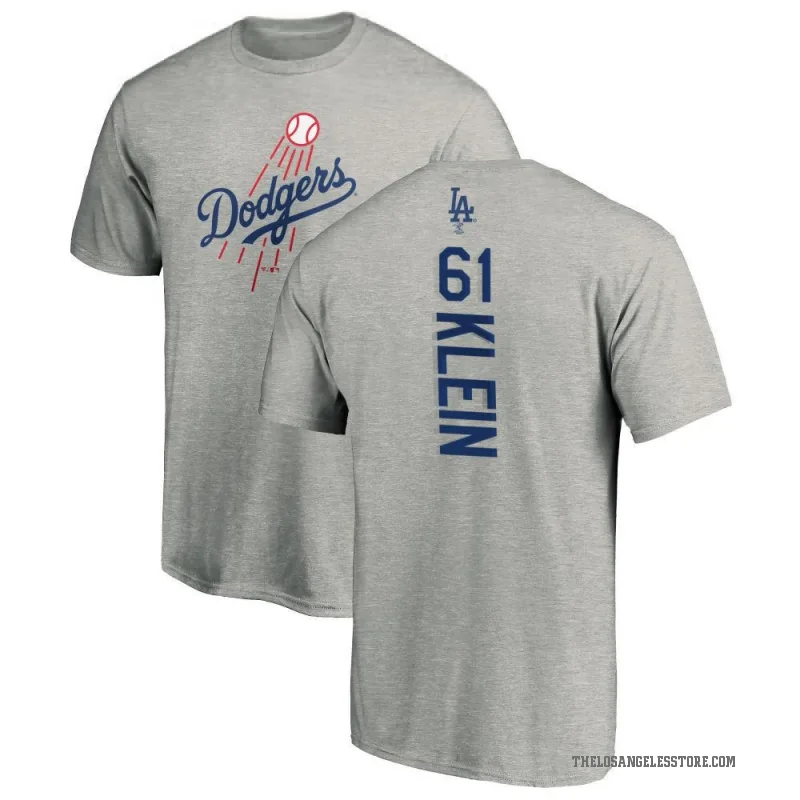 Will Klein Men's Ash Los Angeles Dodgers Backer T-Shirt -