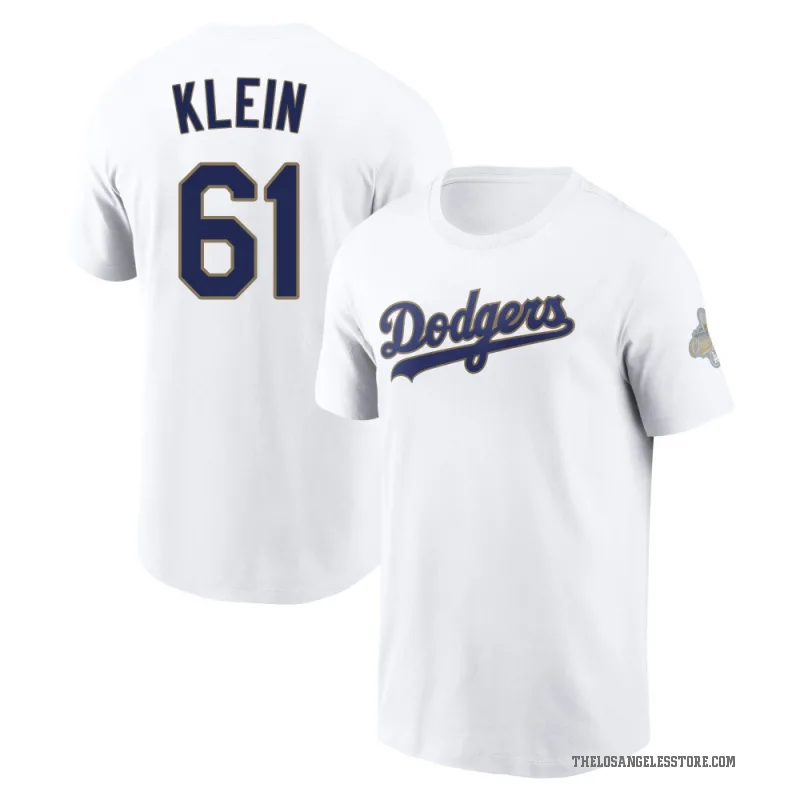 Will Klein Men's Gold Los Angeles Dodgers White 2026 Collection T-Shirt