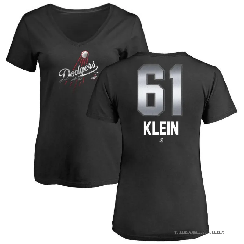 Will Klein Women's Black Los Angeles Dodgers Midnight Mascot V-Neck T-Shirt -
