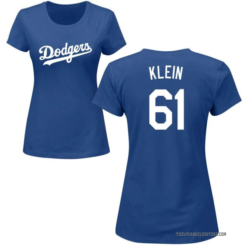 Will Klein Women's Royal Los Angeles Dodgers Roster T-Shirt -
