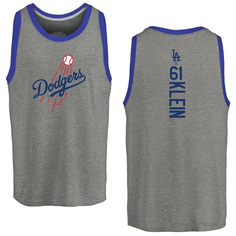 Will Klein Youth Ash Los Angeles Dodgers Backer Tank Top -