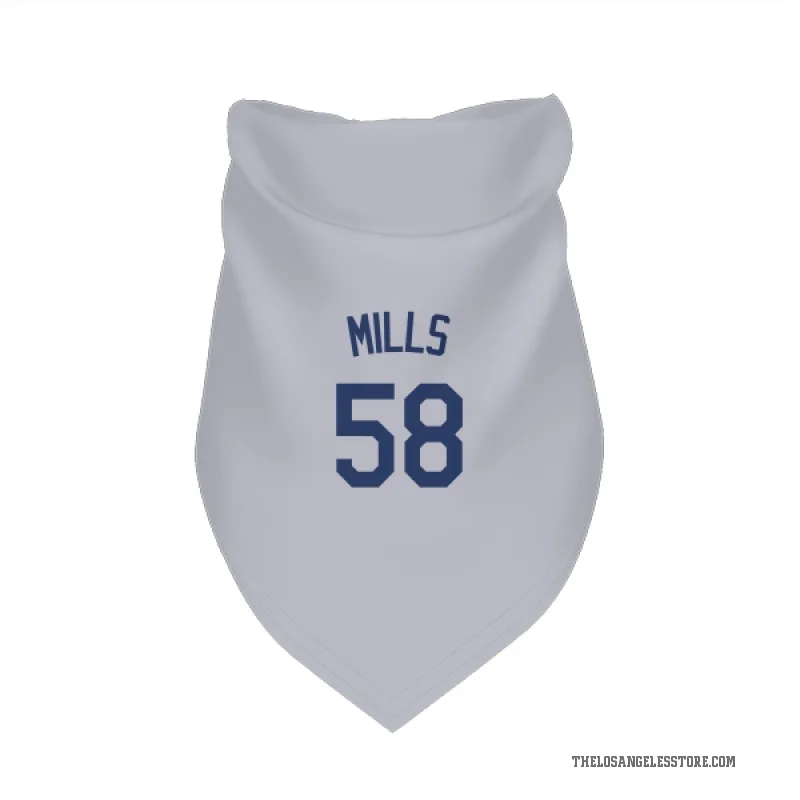 Wyatt Mills  Gray Los Angeles Dodgers  Cat & Dog Pet Bandana