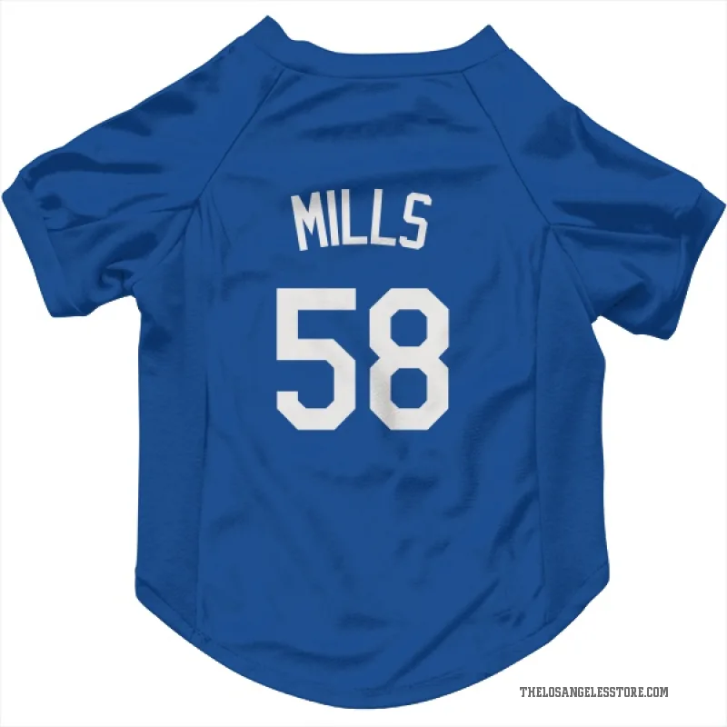 Wyatt Mills  Royal Los Angeles Dodgers  Cat & Dog Pet Jersey