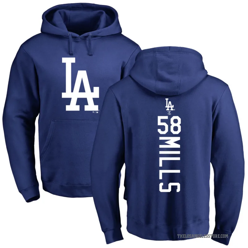 Wyatt Mills Youth Royal Los Angeles Dodgers Backer Pullover Hoodie
